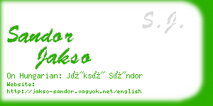 sandor jakso business card